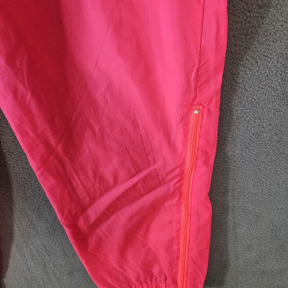 Nike Womens Y2K Track Pants Size XL Neon Pink Side Zipper Pullup 90s - Picture 2 of 9
